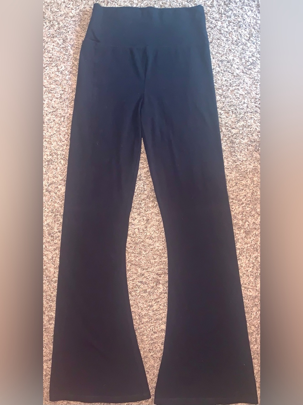 Hollister Black Fold over High-Waist Flared Yoga Pants Small Long